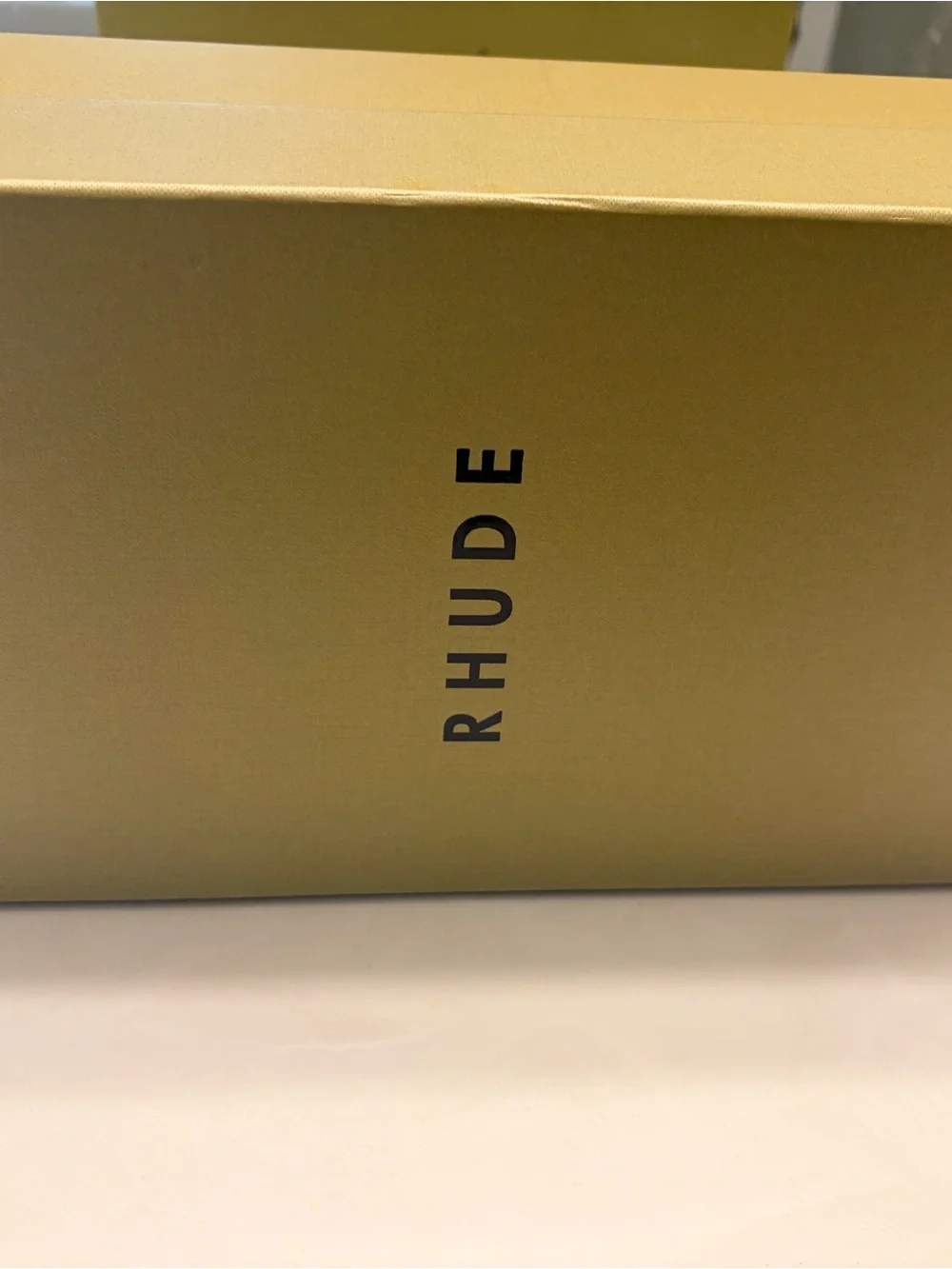 Rhude Men’s Light Gray & Cream Suede Nylon Sneakers